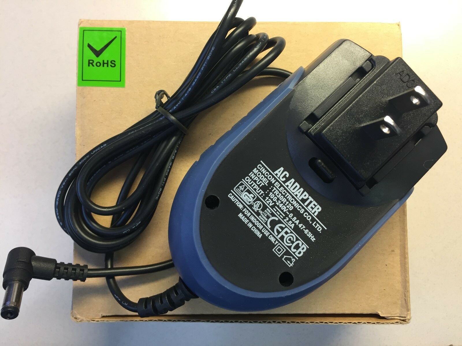 NEW CINCON ELECTRONICS TR30R120 AC POWER Adapter 12v 2.5A - Click Image to Close